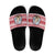 Christmas Santa Bunny Rabbits Slide Sandals Red White Tree Snowflake Pattern - Wonder Print Shop