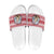 Christmas Santa Bunny Rabbits Slide Sandals Red White Tree Snowflake Pattern - Wonder Print Shop