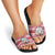 Christmas Santa Bunny Rabbits Slide Sandals Red White Tree Snowflake Pattern - Wonder Print Shop