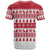 Christmas Santa Bunny Rabbits T Shirt Red White Tree Snowflake Pattern - Wonder Print Shop