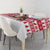 Christmas Santa Bunny Rabbits Tablecloth Red White Tree Snowflake Pattern - Wonder Print Shop