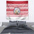 Christmas Santa Bunny Rabbits Tapestry Red White Tree Snowflake Pattern - Wonder Print Shop