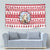 Christmas Santa Bunny Rabbits Tapestry Red White Tree Snowflake Pattern - Wonder Print Shop