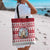 Christmas Santa Bunny Rabbits Tote Bag Red White Tree Snowflake Pattern - Wonder Print Shop