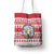 Christmas Santa Bunny Rabbits Tote Bag Red White Tree Snowflake Pattern - Wonder Print Shop