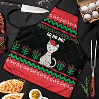 Christmas Cat Apron with Grumpy Cat in Santa Hat Holiday Lights - Wonder Print Shop