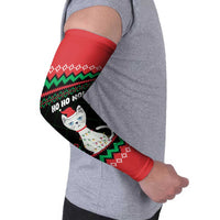 Christmas Cat Arm Sleeves with Grumpy Cat in Santa Hat Holiday Lights - Wonder Print Shop