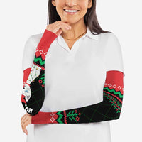 Christmas Cat Arm Sleeves with Grumpy Cat in Santa Hat Holiday Lights - Wonder Print Shop