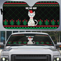 Christmas Cat Auto Sun Shade with Grumpy Cat in Santa Hat Holiday Lights - Wonder Print Shop