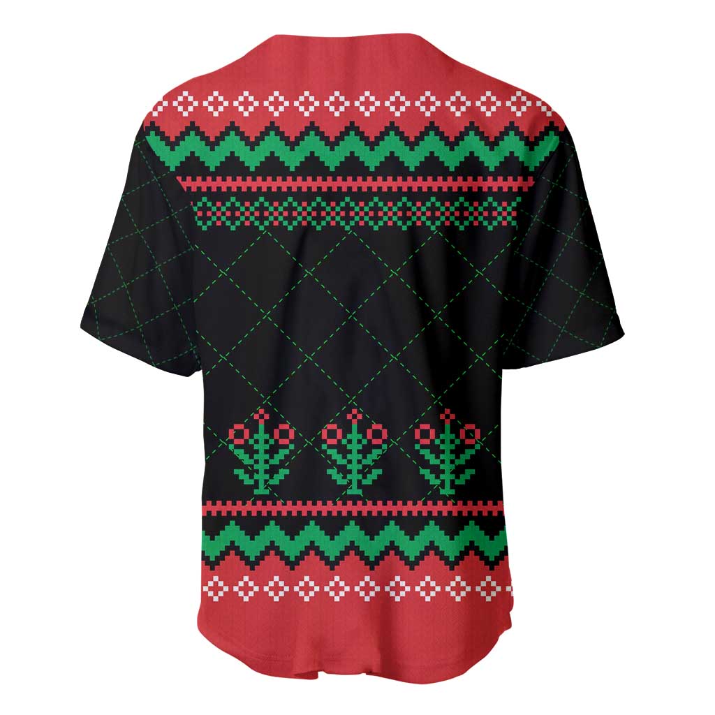 Christmas Cat Baseball Jersey with Grumpy Cat in Santa Hat Holiday Lights - Wonder Print Shop