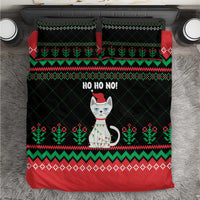Christmas Cat Bedding Set with Grumpy Cat in Santa Hat Holiday Lights - Wonder Print Shop