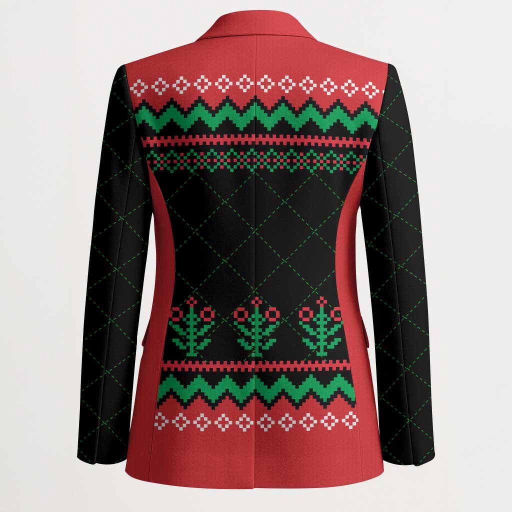 Christmas Cat Blazer with Grumpy Cat in Santa Hat Holiday Lights - Wonder Print Shop