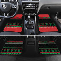 Christmas Cat Car Mats with Grumpy Cat in Santa Hat Holiday Lights - Wonder Print Shop