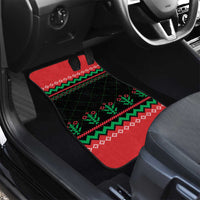 Christmas Cat Car Mats with Grumpy Cat in Santa Hat Holiday Lights - Wonder Print Shop