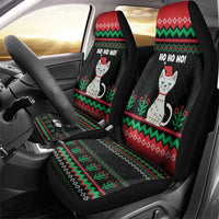 Christmas Cat Car Seat Cover with Grumpy Cat in Santa Hat Holiday Lights - Wonder Print Shop