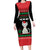 Christmas Cat Family Matching Long Sleeve Bodycon Dress and Hawaiian Shirt with Grumpy Cat in Santa Hat Holiday Lights - Wonder Print Shop