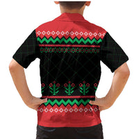 Christmas Cat Family Matching Mermaid Dress and Hawaiian Shirt with Grumpy Cat in Santa Hat Holiday Lights - Wonder Print Shop
