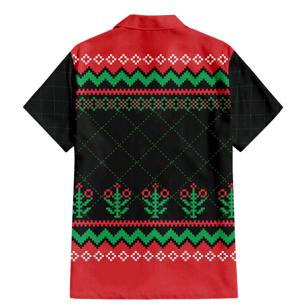 Christmas Cat Family Matching Mermaid Dress and Hawaiian Shirt with Grumpy Cat in Santa Hat Holiday Lights - Wonder Print Shop