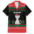 Christmas Cat Family Matching Off The Shoulder Long Sleeve Dress and Hawaiian Shirt with Grumpy Cat in Santa Hat Holiday Lights - Wonder Print Shop