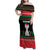 Christmas Cat Family Matching Off Shoulder Maxi Dress and Hawaiian Shirt with Grumpy Cat in Santa Hat Holiday Lights - Wonder Print Shop