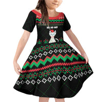 Christmas Cat Family Matching Off Shoulder Short Dress and Hawaiian Shirt with Grumpy Cat in Santa Hat Holiday Lights - Wonder Print Shop