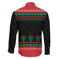 Christmas Cat Family Matching Puletasi and Hawaiian Shirt with Grumpy Cat in Santa Hat Holiday Lights - Wonder Print Shop