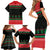 Christmas Cat Family Matching Short Sleeve Bodycon Dress and Hawaiian Shirt with Grumpy Cat in Santa Hat Holiday Lights - Wonder Print Shop