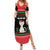 Christmas Cat Family Matching Summer Maxi Dress and Hawaiian Shirt with Grumpy Cat in Santa Hat Holiday Lights - Wonder Print Shop