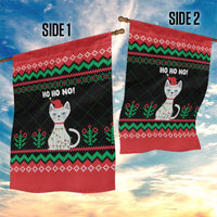 Christmas Cat Garden Flag with Grumpy Cat in Santa Hat Holiday Lights - Wonder Print Shop