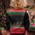 Christmas Cat Kid Ugly Christmas Sweater with Grumpy Cat in Santa Hat Holiday Lights - Wonder Print Shop