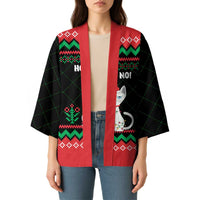 Christmas Cat Kimono with Grumpy Cat in Santa Hat Holiday Lights - Wonder Print Shop