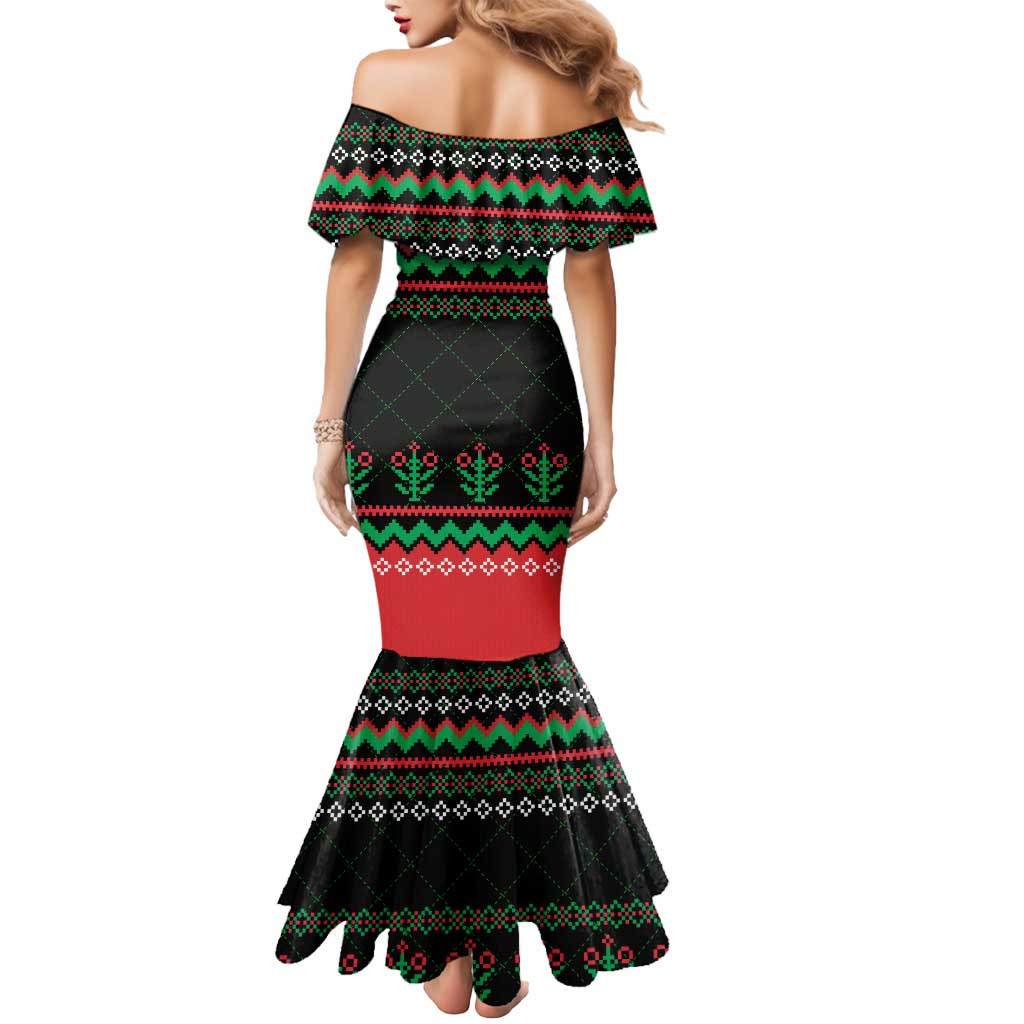 Christmas Cat Mermaid Dress with Grumpy Cat in Santa Hat Holiday Lights - Wonder Print Shop