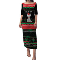 Christmas Cat Puletasi with Grumpy Cat in Santa Hat Holiday Lights - Wonder Print Shop