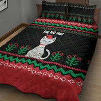 Christmas Cat Quilt Bed Set with Grumpy Cat in Santa Hat Holiday Lights - Wonder Print Shop
