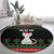 Christmas Cat Round Carpet with Grumpy Cat in Santa Hat Holiday Lights - Wonder Print Shop