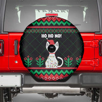 Christmas Cat Spare Tire Cover with Grumpy Cat in Santa Hat Holiday Lights - Wonder Print Shop