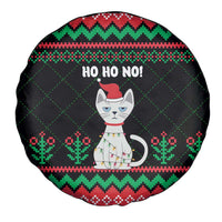 Christmas Cat Spare Tire Cover with Grumpy Cat in Santa Hat Holiday Lights - Wonder Print Shop