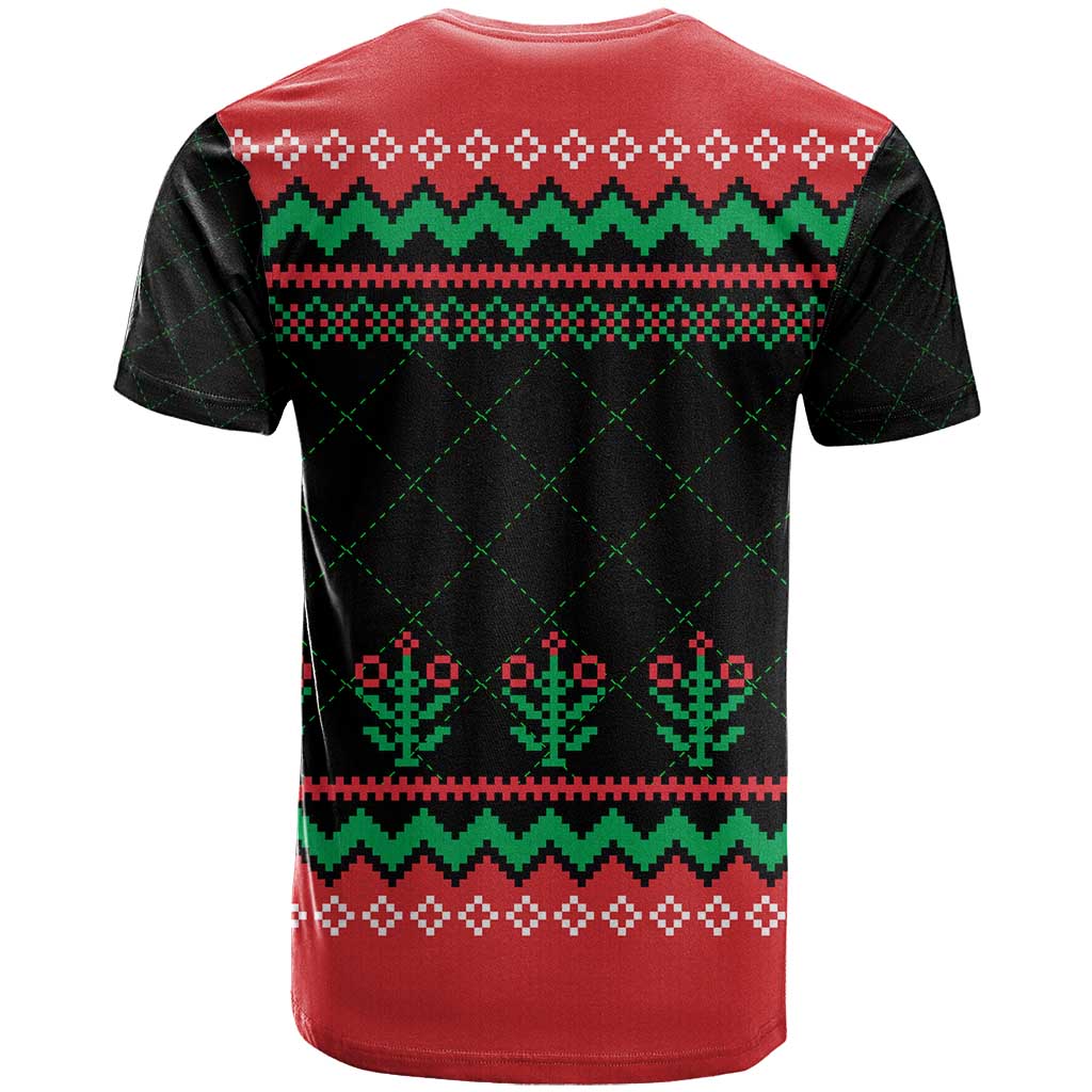 Christmas Cat T Shirt with Grumpy Cat in Santa Hat Holiday Lights - Wonder Print Shop
