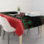 Christmas Cat Tablecloth with Grumpy Cat in Santa Hat Holiday Lights - Wonder Print Shop