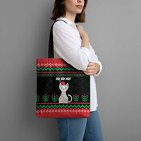 Christmas Cat Tote Bag with Grumpy Cat in Santa Hat Holiday Lights - Wonder Print Shop