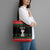 Christmas Cat Tote Bag with Grumpy Cat in Santa Hat Holiday Lights - Wonder Print Shop