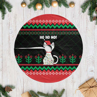Christmas Cat Tree Skirt with Grumpy Cat in Santa Hat Holiday Lights - Wonder Print Shop
