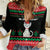 Christmas Cat Women Casual Shirt with Grumpy Cat in Santa Hat Holiday Lights - Wonder Print Shop