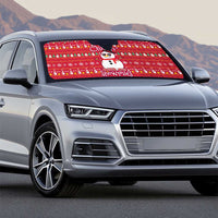 Christmas Chillin With My Snowmies Auto Sun Shade Cool Snowman Red Snowflake Light String - Wonder Print Shop