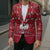 Christmas Chillin With My Snowmies Blazer Cool Snowman Red Snowflake Light String - Wonder Print Shop