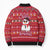 Christmas Chillin With My Snowmies Bomber Puffer Jacket Cool Snowman Red Snowflake Light String - Wonder Print Shop