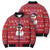 Christmas Chillin With My Snowmies Bomber Puffer Jacket Cool Snowman Red Snowflake Light String - Wonder Print Shop