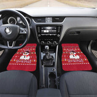 Christmas Chillin With My Snowmies Car Mats Cool Snowman Red Snowflake Light String - Wonder Print Shop