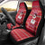 Christmas Chillin With My Snowmies Car Seat Cover Cool Snowman Red Snowflake Light String - Wonder Print Shop