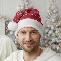 Christmas Chillin With My Snowmies Christmas Santa Hat Cool Snowman Red Snowflake Light String - Wonder Print Shop